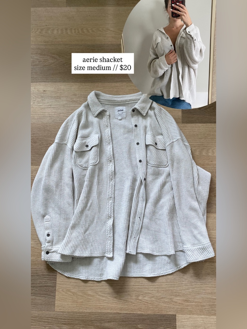 aerie shacket size medium